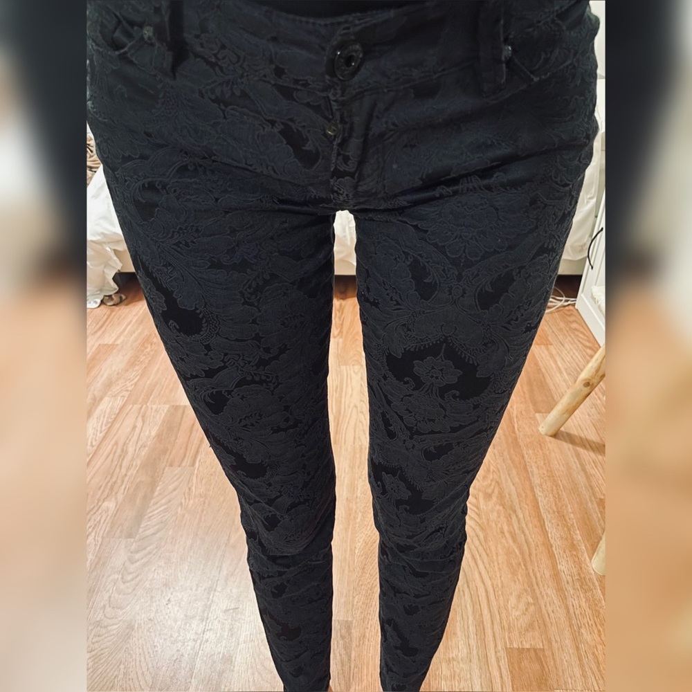 G By Guess Embroidery Pants Black